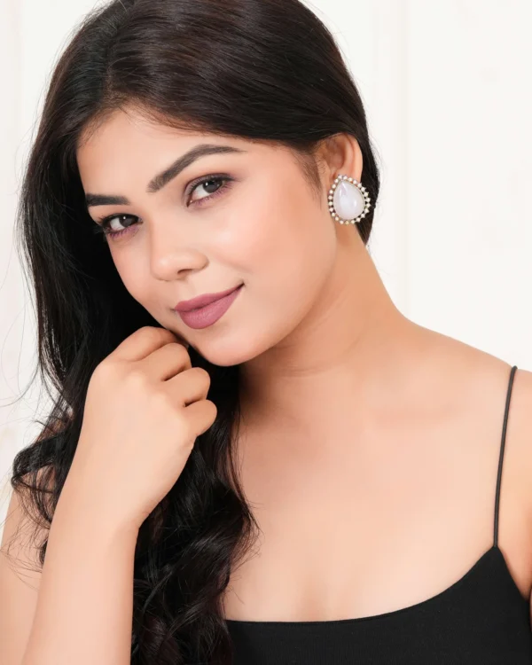 Women’s Indo Western Teardrop Shaped Party Wear Ethnic Stud Earrings for Women -AZ838