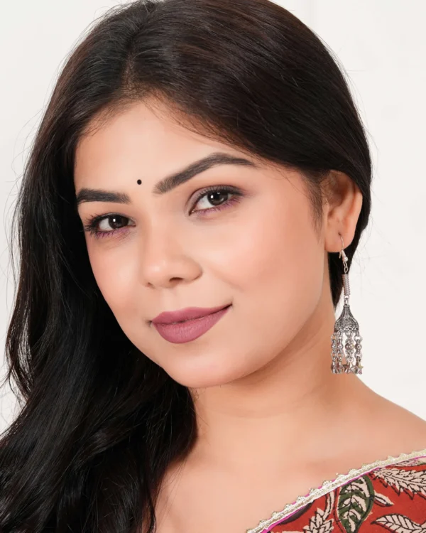 Women’s AZ838-OXidised Multiple Layer Long Jhumka Earrings for women Nickel Jhumki Earring