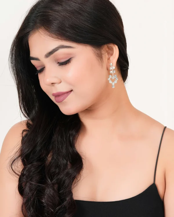 Women’s Indo Western Teardrop Shaped Party Wear Ethnic Stud Earrings for Women -AZ838