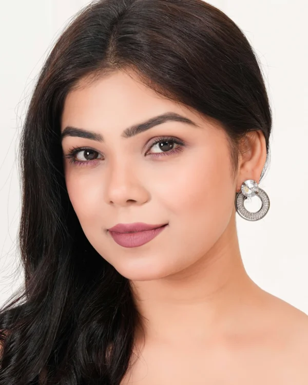 Women’s Indo Western Round Shaped Party Wear Ethnic Stud Earrings for Women