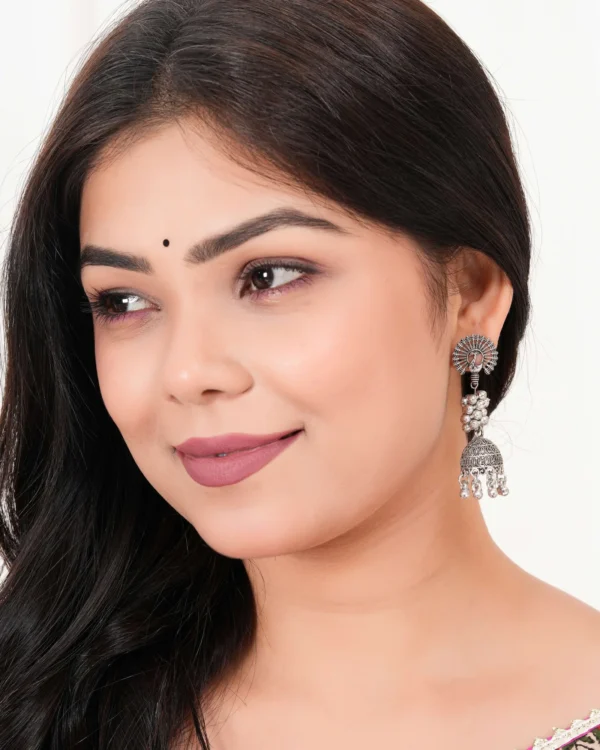 Women’s Indian Bollywood Stylish AZ838-OXidised Earrings Traditional Ethnic Jhumka/Jhumki Earrings for Women Unique Design -AZ838